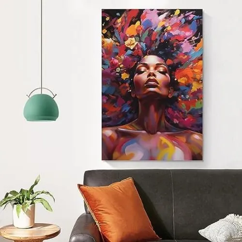Firedeer Arte De Pared De Mujer Afroamericana, Póster De En