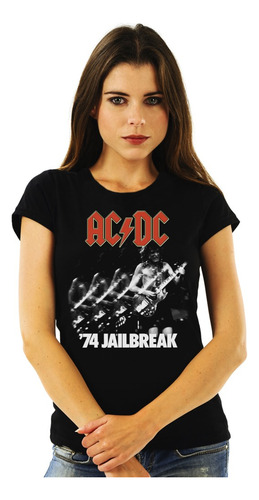 Polera Mujer Acdc Jailbrreak Rock Impresión Directa