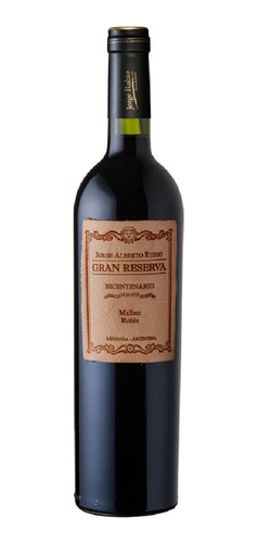 Vino Jorge Rubio Gran Reserva Bicentenario Malbec 750ml