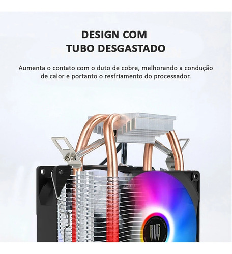 Cooler Duplo Rgb Cpu Am5 Am4 Am3 775 1150 1155 1200 1700 X99