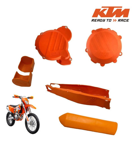 Kit Protetor Tampas + Balança Bengala Ponteira Ktm 300 20/23