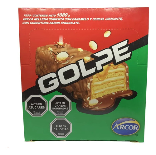 Chocolate Golpe Oblea Con Caramelo Y Cereal Con 30 Unidad