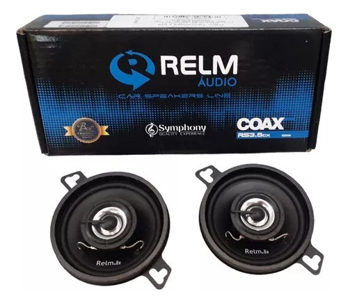 Kit Alto Falante Coaxial Rs 3.5 Cx 3.5 Pol 60wrms Relm Audio Cor Preto