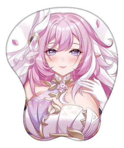 Alfombrilla Mouse 3d Para Honkai Impact 3 Elysia Silicaon