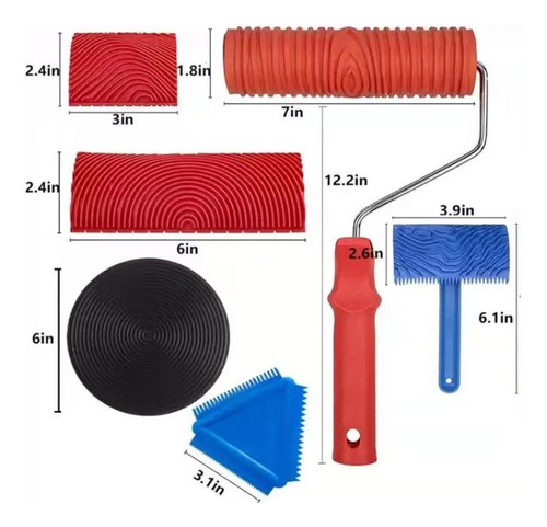 Conjunto De Herramientas De Grano De Madera De 6x Estilo A