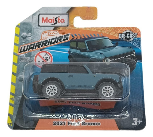 Camioneta Coleccion Ford Bronco 2021 Maisto Warriors 1/64