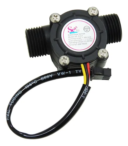 comprar Sensor Hall Fluxo Vazão Água 1\u002F2 - Automação,arduino, 30l\u002Fm