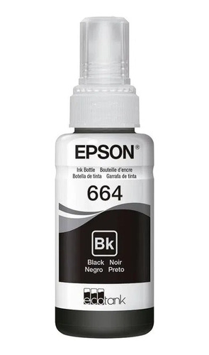 Tinta Epson T664 Ecotank 70ml L110 L120 L200 L210 L300 L350