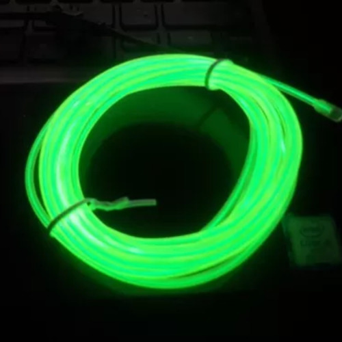 Imagen 2 de 10 de Hilo Led Neon 3 Mts A Pila El Wire Tunning Auto