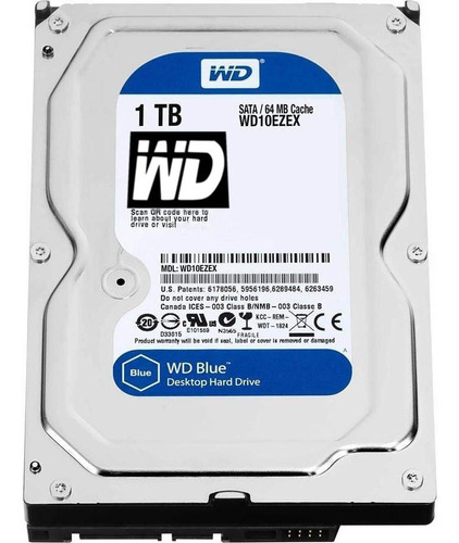 Disco Duro Interno Wd 1tb Western Digital Blue Pc Sata 1000g