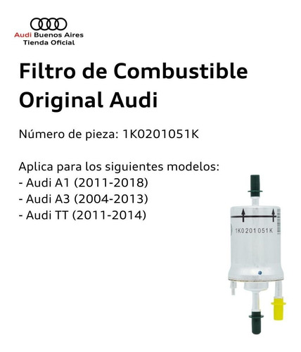 Filtro De Combustible Original Amarok 2010 Al 2022 Audi