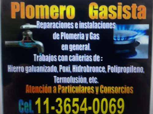 Plomero Gasista Electricista Reparador