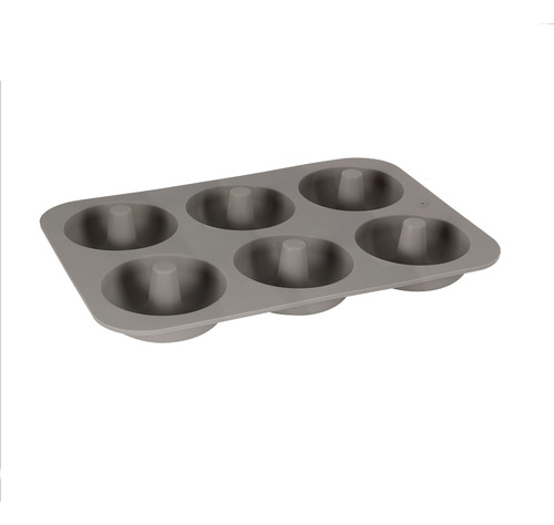 Molde De Silicona Para Hacer Donas Con 6 Cavidades Color Gris
