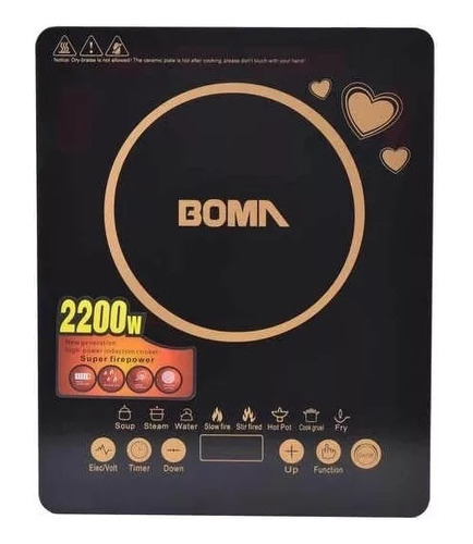 Anafe De Inducción Boma Panel Táctil Digital 2200w 