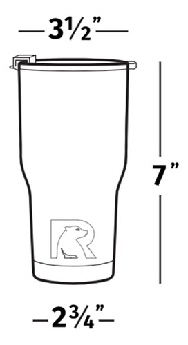 Vaso Termico Rtic Slate Blue Matte Con Tapa, 20oz Pc