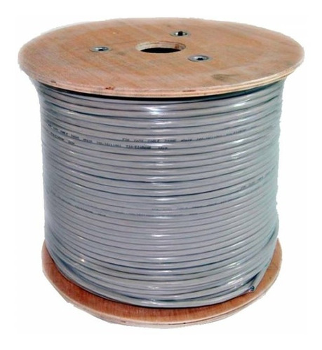 Cable Ftp Cat6 Blindado Lanpro Bobina De 305 Mts Color Gris