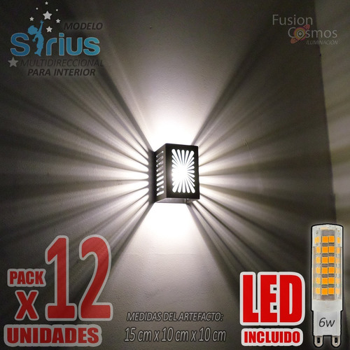 Luz Efecto Boliche Resto Bar Pub Dj Fiesta Led 6w Pack X 12u