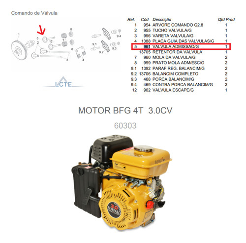 Válvula Admissão Do Motor 2.8/3.0cv Gasolina Buffalo - 961