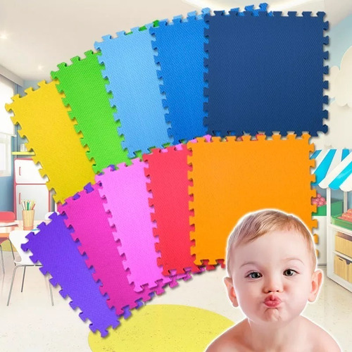 Kit 6 Tatame Eva Tapete Infantil Chapas 50x50x1cm