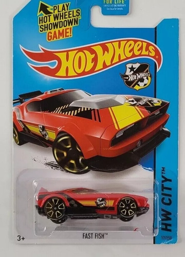 Hot Wheels - Fast Fish Red 2013 Metal Car Toy Ka
