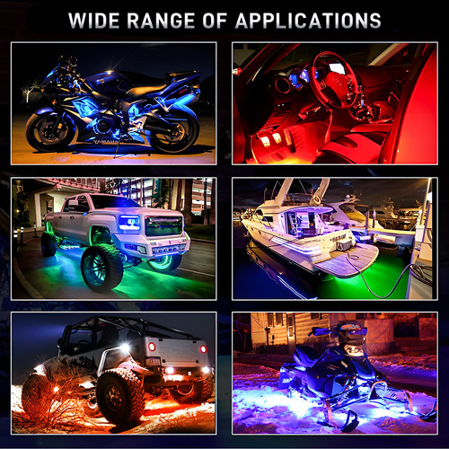 Luces De Ambiente Para Italika Ft200 Chasis De Motocicletas