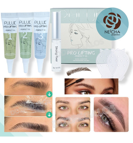 Kit Pro Lifting Laminado De Cejas Puluk Neicha Original