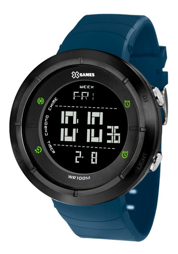 Relógio X-games Masculino Digital Xmppd372 Pxdx Azul Negativ