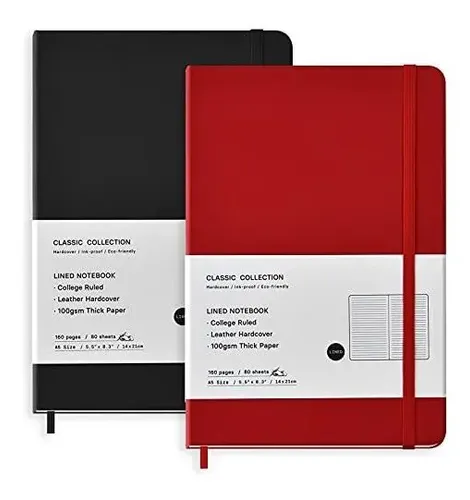 Paquete Cuaderno Tapa Dura Para Colegio 2ps Color Negro Rojo | Meses ...
