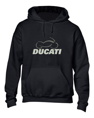 Sudadera Ducati  Bordada Capucha Y Cangurera