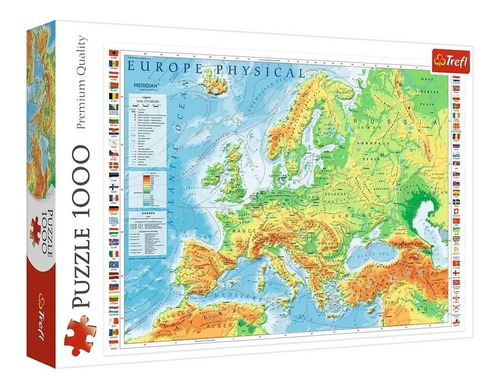 Puzzle Trefl Mapa De Europa 1000 Piezas 10605 Febo