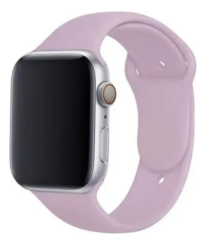 Pulseira Sport Compatível Apple Watch Serie 8 41mm 45mm Top Cor Nude Largura 45 Mm