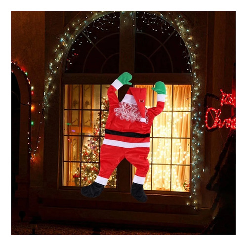 Decoración Navideña De Santa Claus For Adornos De Ventana