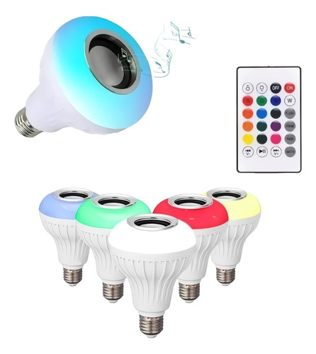 Bombillo Parlante Led Bluetooth Multicolor Rgb + Control Pot