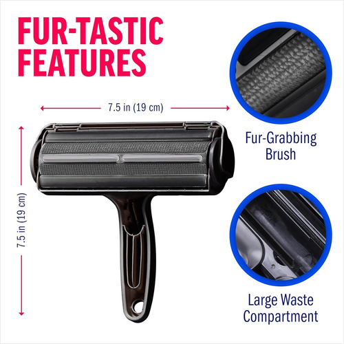 Removedor De Pelo De Mascotas Chom Chom Roller Negro Negro