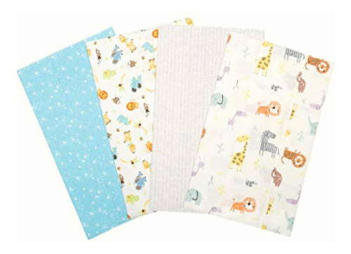 Trend Lab Juego De 4 Paños De Franela Para Eructos, Diseño