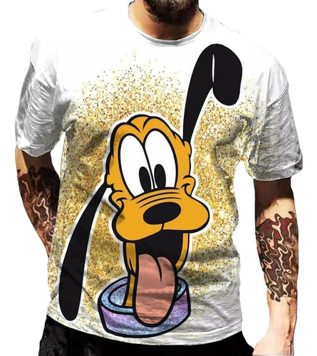 Playeras De Dibujos Animados De Goofy Pluto De Disney Con E