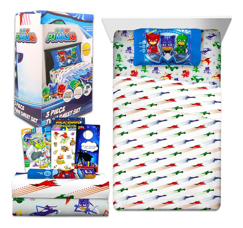 Juego De Ropa De Cama Pj Masks Cama Para Niños Pequeños - Pa