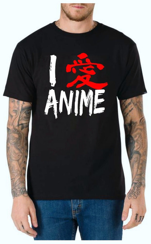 Remera I Love Anime - Amo Anime Series/comic - Full Vinil