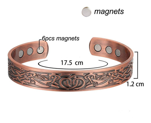 Pulsera Cobre Magnetoterapia Para Artritis Túnel Carpiano