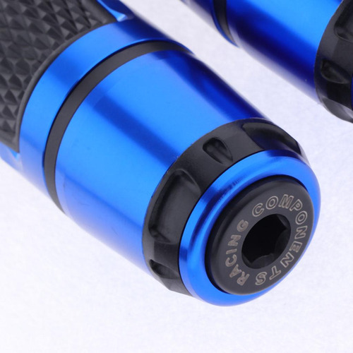 1 Par 7/8 Pulgadas 22 Mm Manija De Barra De Negro + Azul