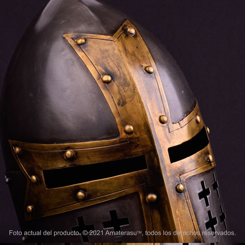Imagen 6 de 10 de Casco Templario Sugarloaf Espada Templarios Cruzados
