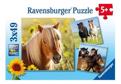 Puzzle Caballos - 3x49 Ravensburger