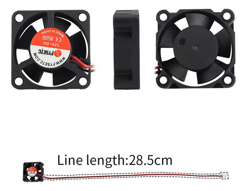 // 2 Peças 12v Dc Sem Escova De Resfriamento Fan 30x30x10mm