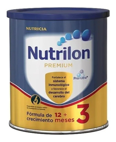 Leche de fórmula en polvo Nutricia Nutrilon Premium 3 sabor vainilla en lata de 400g a partir de los 12 meses