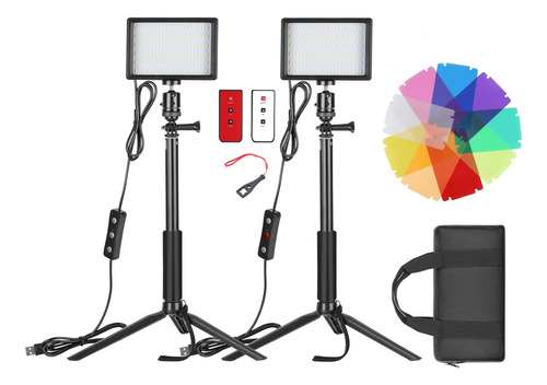 Usb Led Kit Luz Video Iluminación Fotografía Regulable 2 Pcs