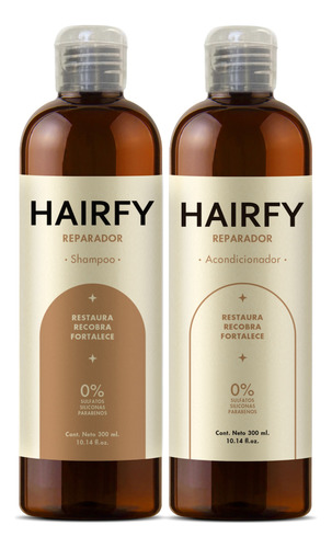 Combo Reparador Hairfy - Shampoo Y Acondicionador - 300 Ml