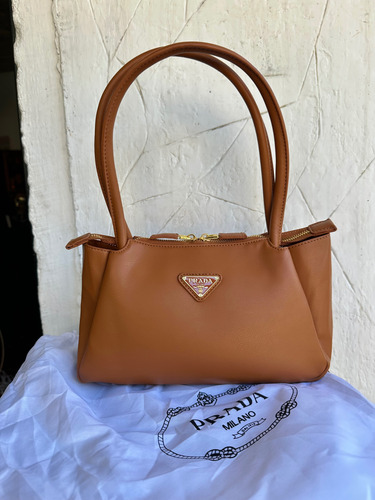 Cartera Bolso Prada Louis Vuitton Multipochette Baguette Marrón Lisa Oro Marrón