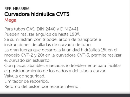 Imagen 3 de 3 de Dobladora Curvadora De Tubos Mega Tienda Fisica