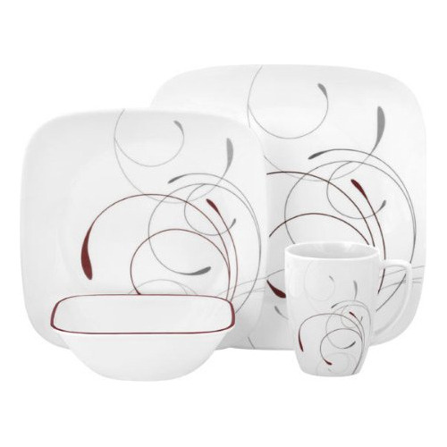 Corelle Square 16piece Juego De Vajilla Set Splendor Service