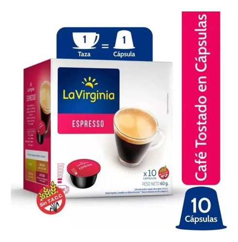 Cafe En Capsulas La Virginia Compatible Dolce Gusto X 30 Un